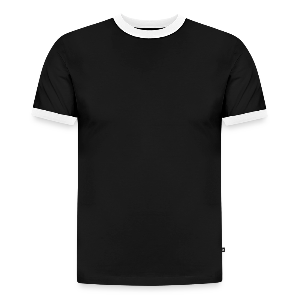 T-shirt contrasté homme slim fit en coton bio - noir/blanc