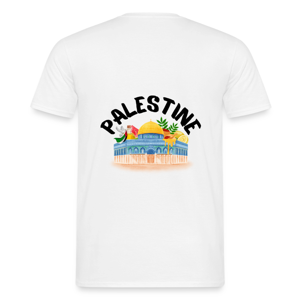 T-shirt Homme - PALESTINE - blanc