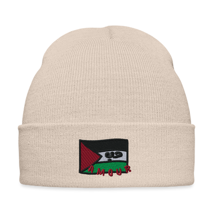 Bonnet - Amour (brodée) - beige