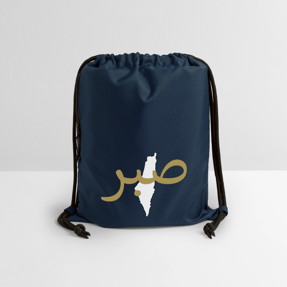 Sac à cordon en polyester recyclé - SABR - bleu marine