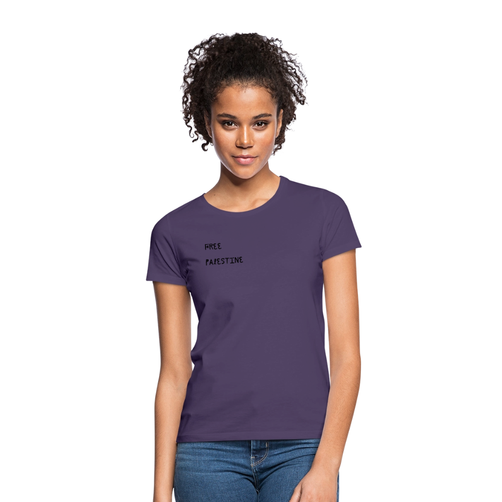 T-shirt Femme - PALESTINE - violet foncé