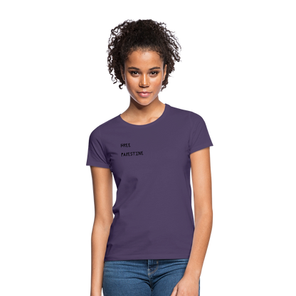 T-shirt Femme - PALESTINE - violet foncé