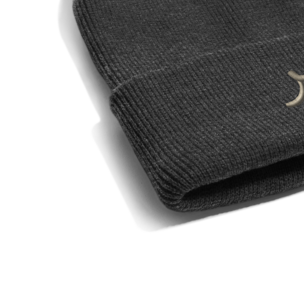 Bonnet d'hiver personnalisable en broderie - gris anthracite