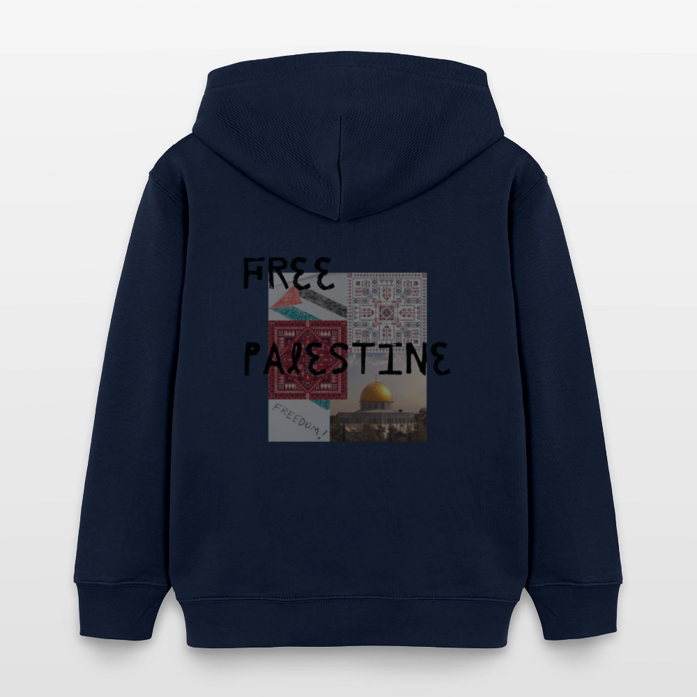 Sweat à capuche bio Mini  Enfant - PALESTINE - bleu marine