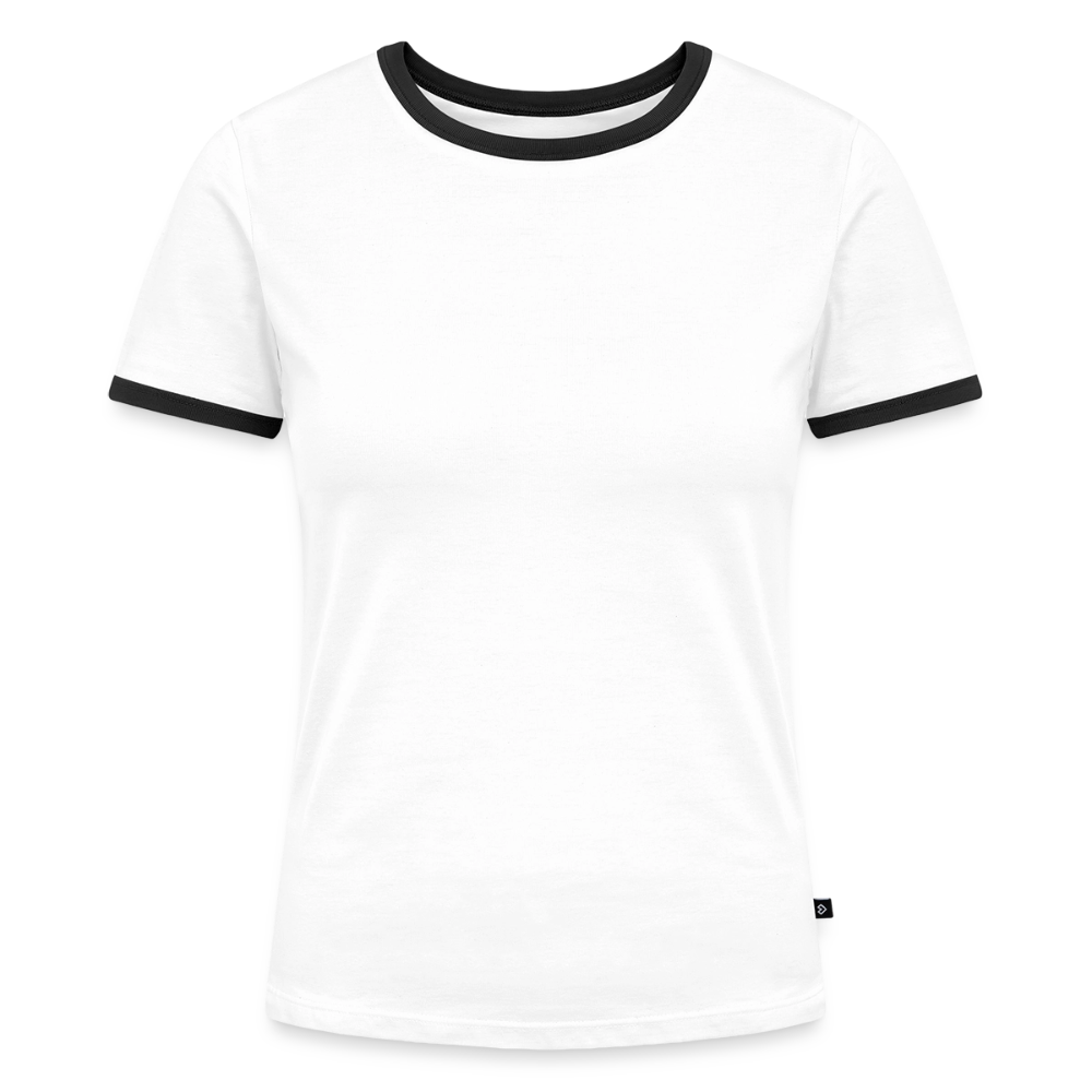 T-shirt contrasté Femme - blanc/noir