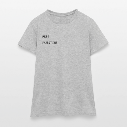 T-shirt Femme - PALESTINE - gris chiné