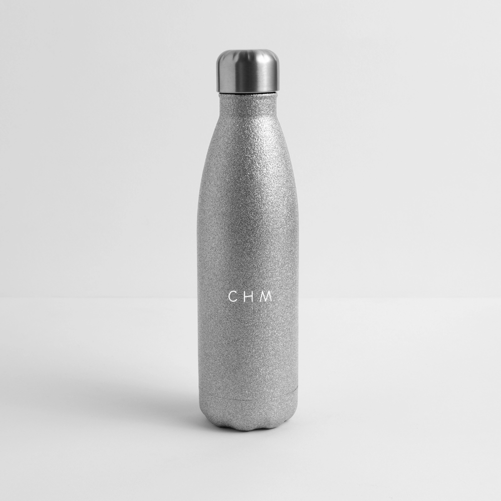 Gourde isotherme pailletée 500 ml - paillettes argentées