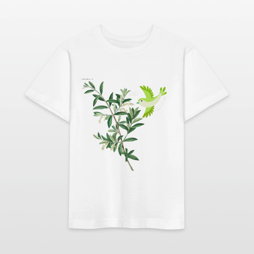 T-shirt bio Enfant - Oiseau - blanc