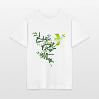T-shirt bio Enfant - Oiseau - blanc