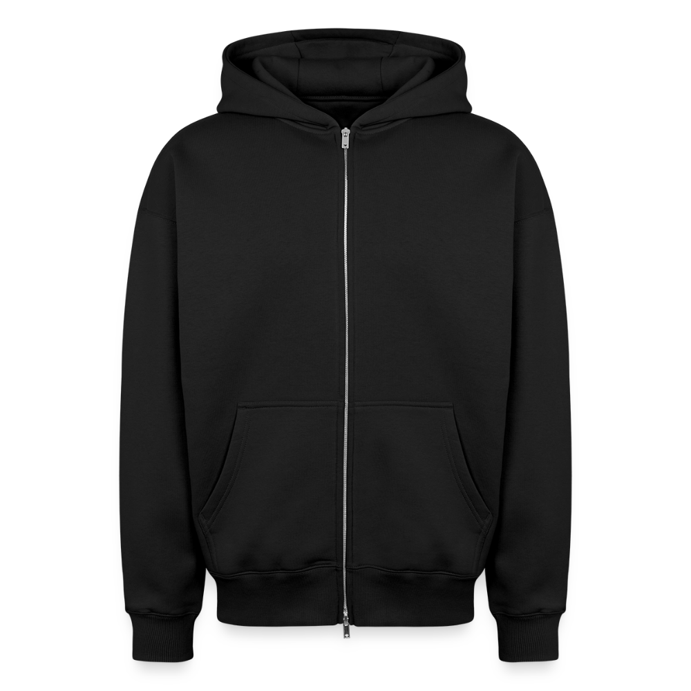 Sweat à capuche unisexe zippé oversize épais SPREAD - noir