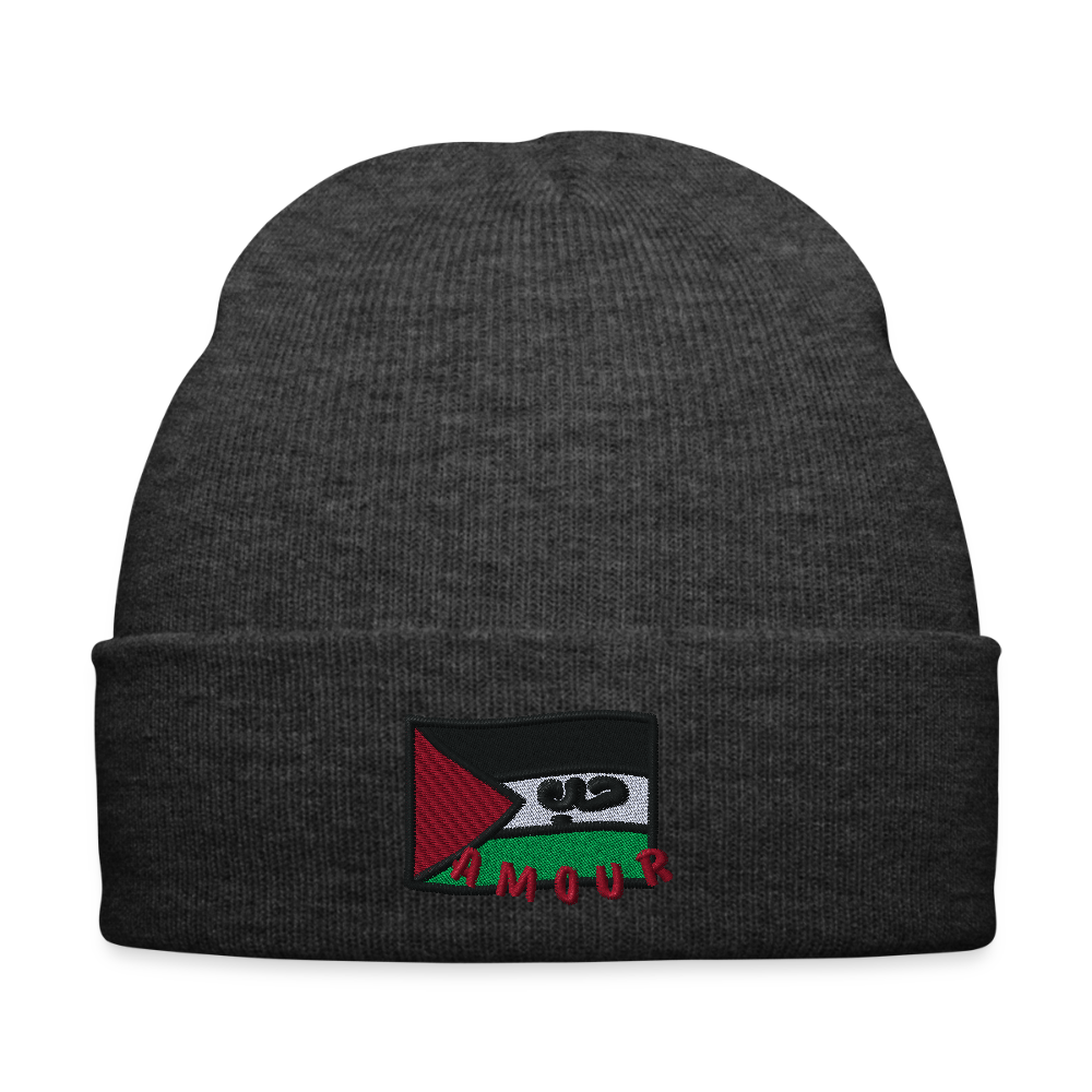 Bonnet - Amour (brodée) - gris anthracite