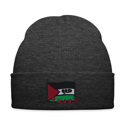 Bonnet - Amour (brodée) - gris anthracite