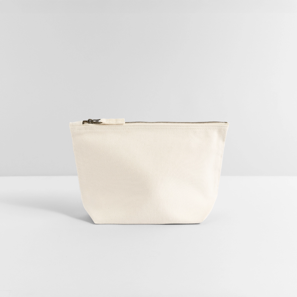 Pochette zippée en toile 18 x 19 cm - blanc naturel