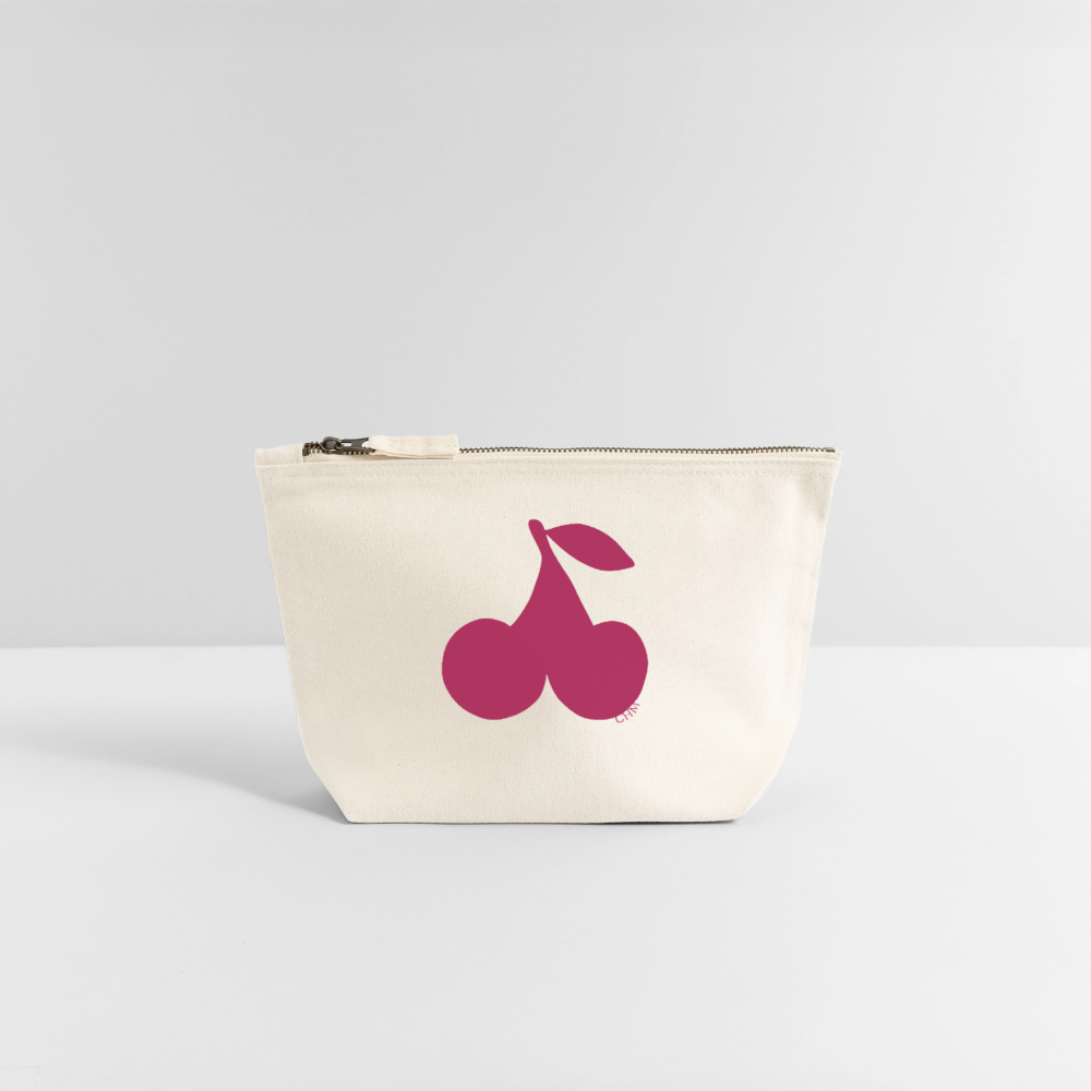 Pochette cerise - blanc naturel