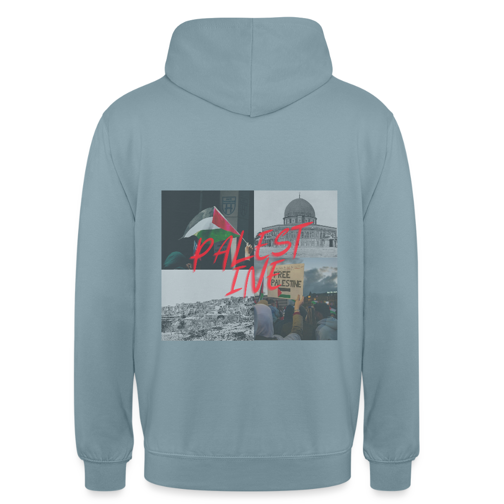 Sweat-shirt à capuche unisexe - bleu fumée