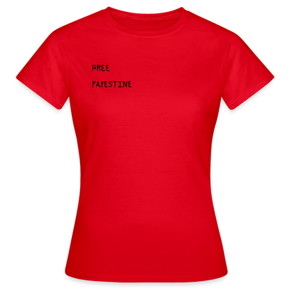 T-shirt Femme - PALESTINE - rouge