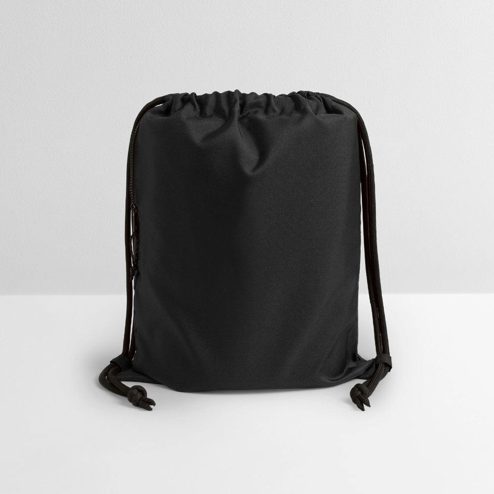 Sac à cordon en polyester recyclé - noir