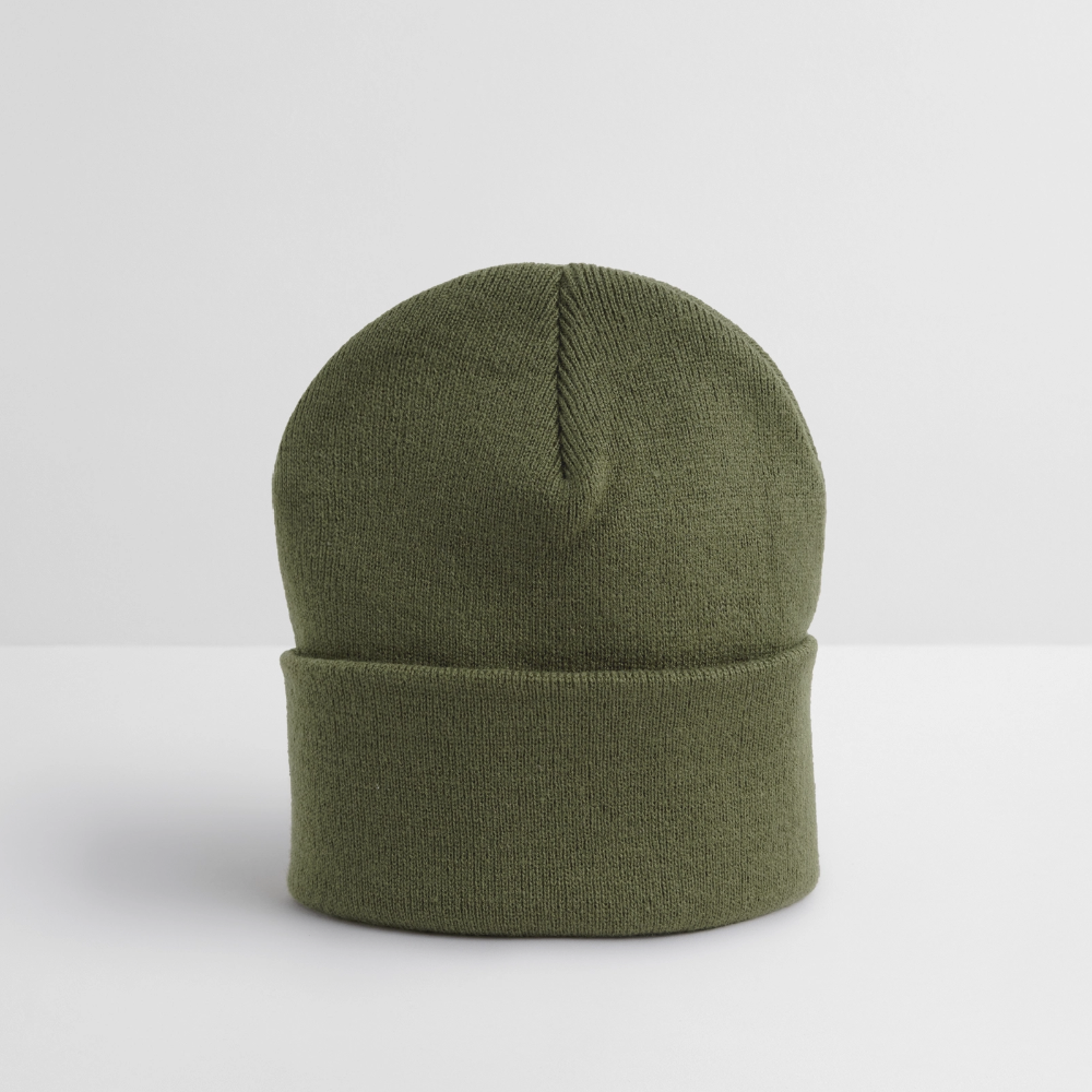 Bonnet d'hiver personnalisable en broderie - vert olive