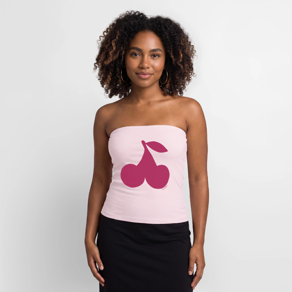 Haut bandeau - cherry - rose poudré