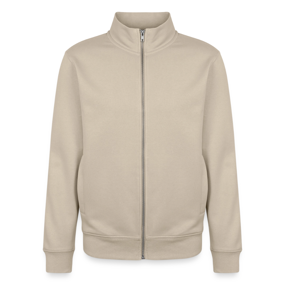 Sweat zippé unisexe en coton bio - beige crème