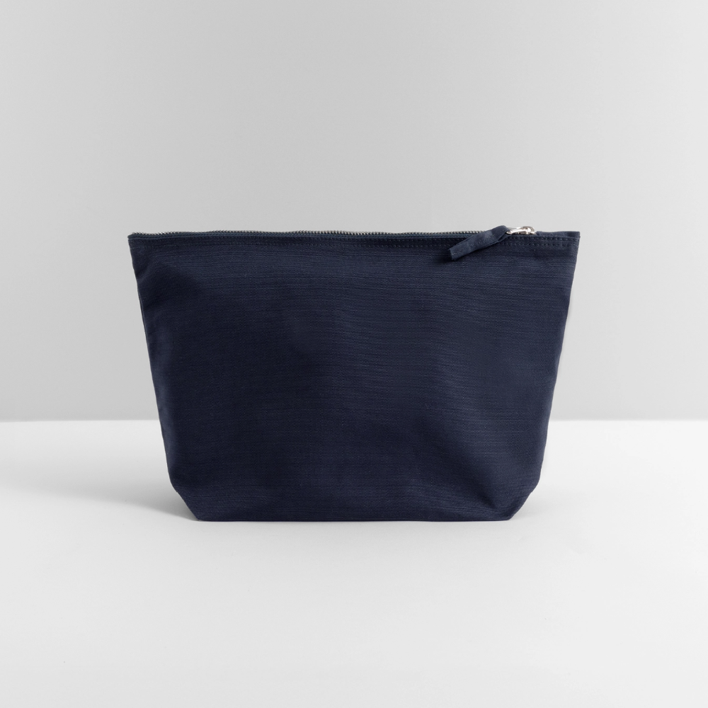 Pochette zippée en toile 22 x 23 cm - marine