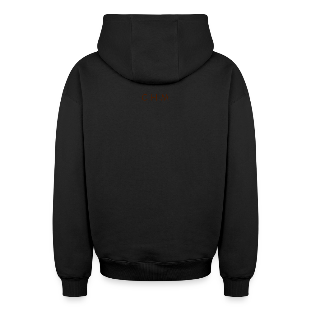 Sweat à capuche unisexe zippé oversize épais SPREAD - noir
