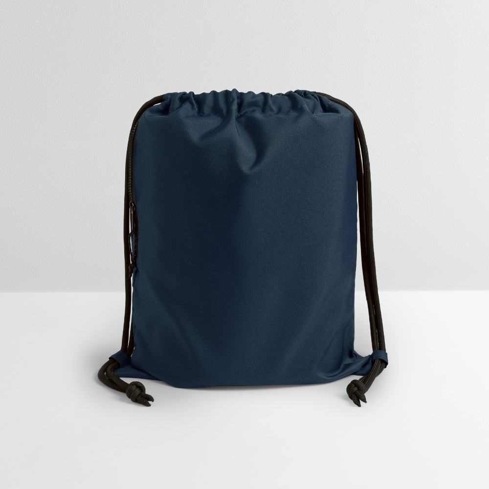 Sac à cordon en polyester recyclé - bleu marine