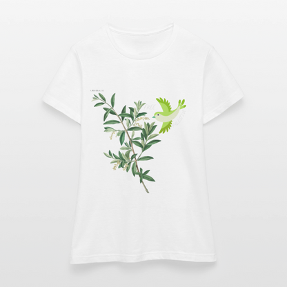 T-shirt Femme - Oiseau - blanc
