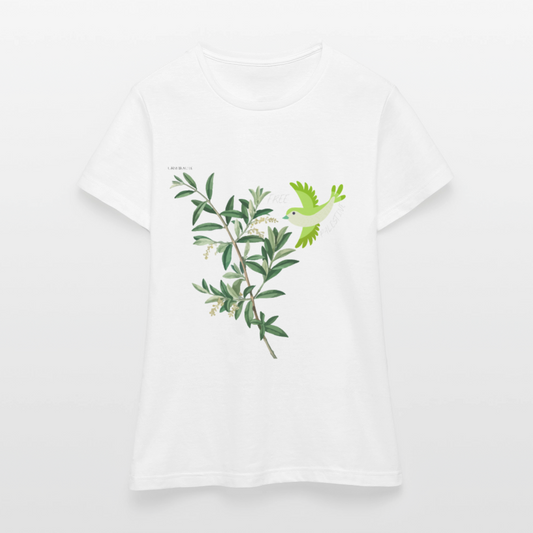 T-shirt Femme - Oiseau - blanc