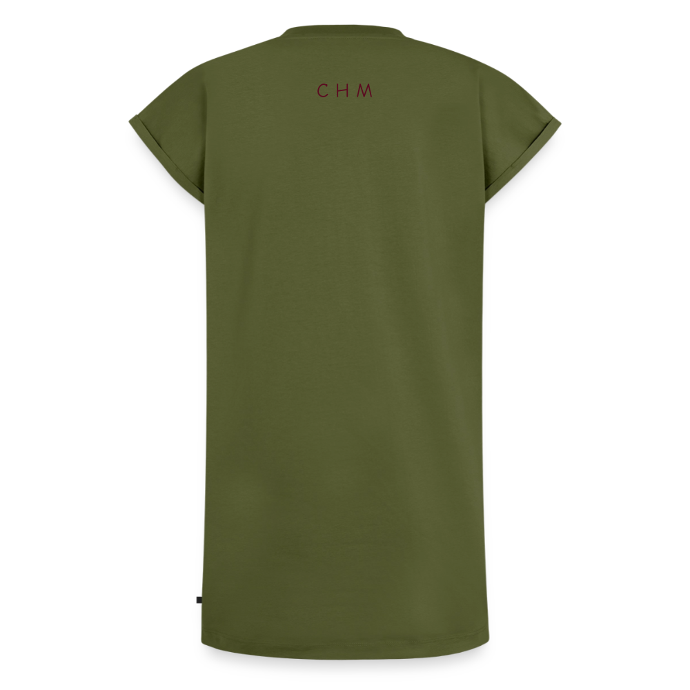 Robe T-shirt femme Premium en coton bio - kaki