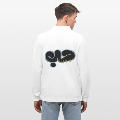 Polo à manches longues bio - SABR - blanc