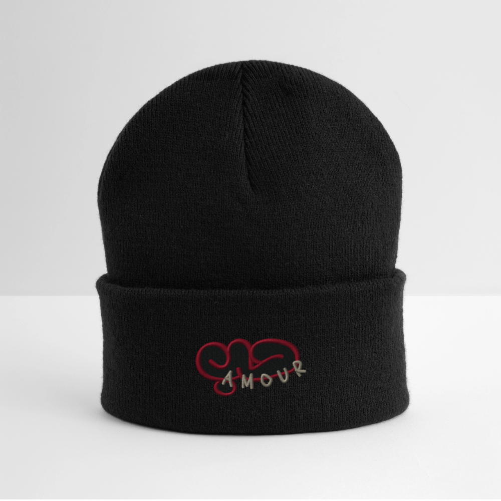 Bonnet- Amour (brodé) - noir