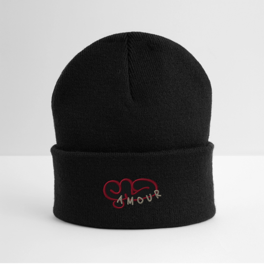 Bonnet- Amour (brodé) - noir