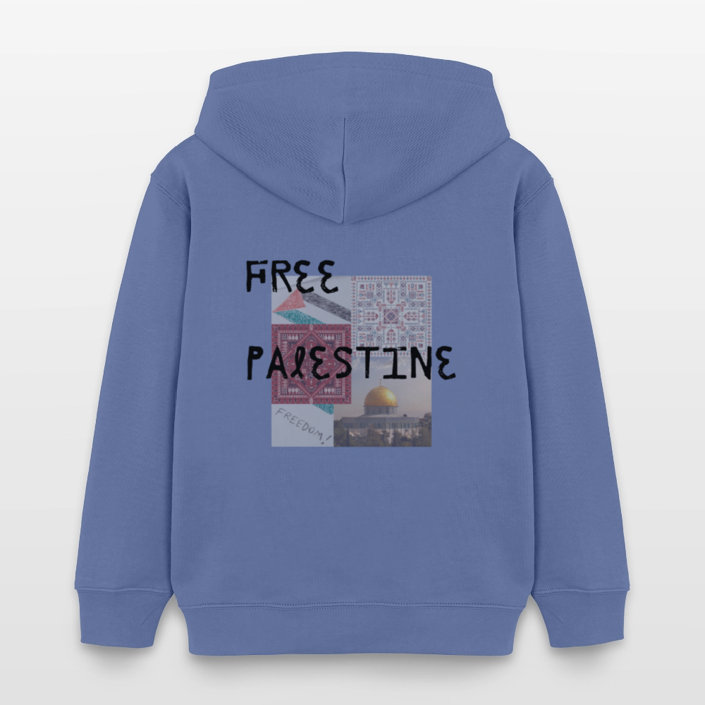 Sweat à capuche bio Mini  Enfant - PALESTINE - bleu
