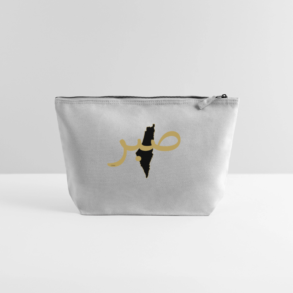 Pochette en toile taille L - gris chiné