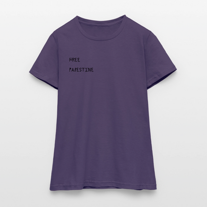 T-shirt Femme - PALESTINE - violet foncé