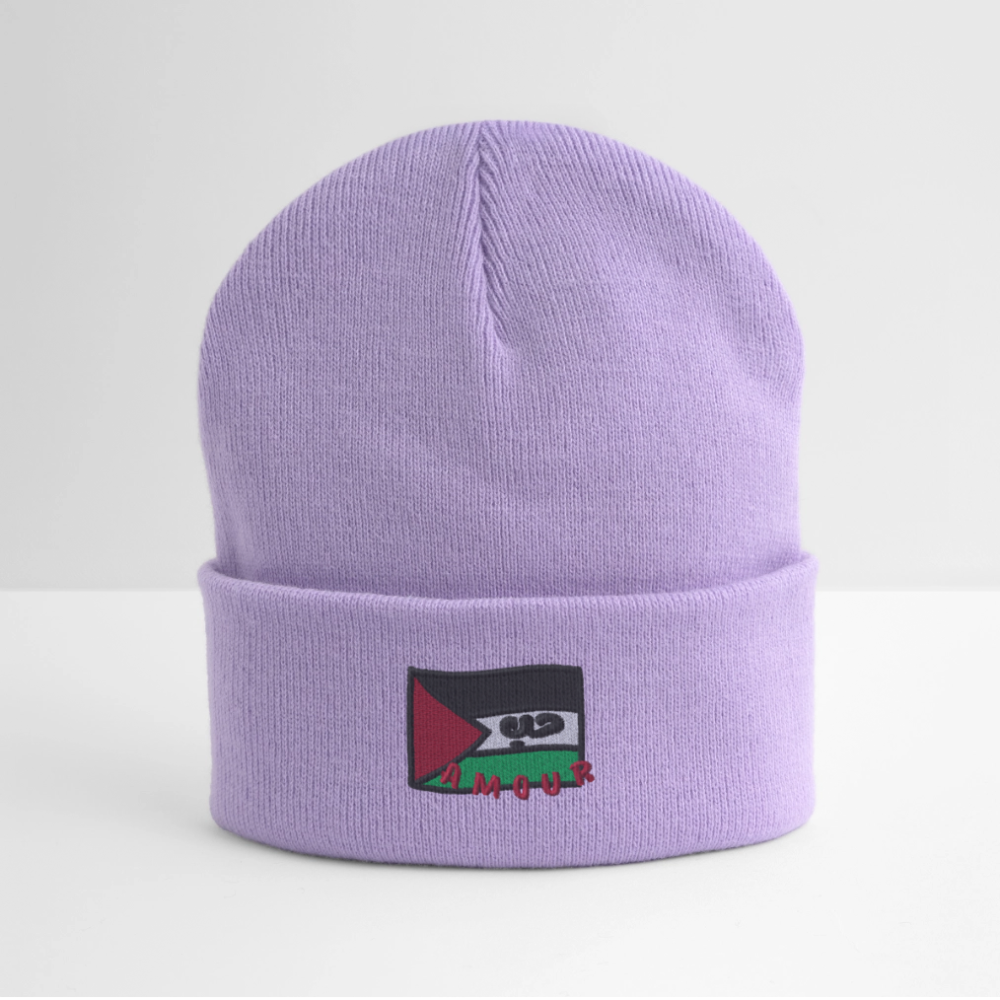 Bonnet - Amour (brodée) - lavande