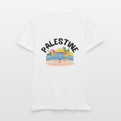 T-shirt Femme - PALESTINE - blanc