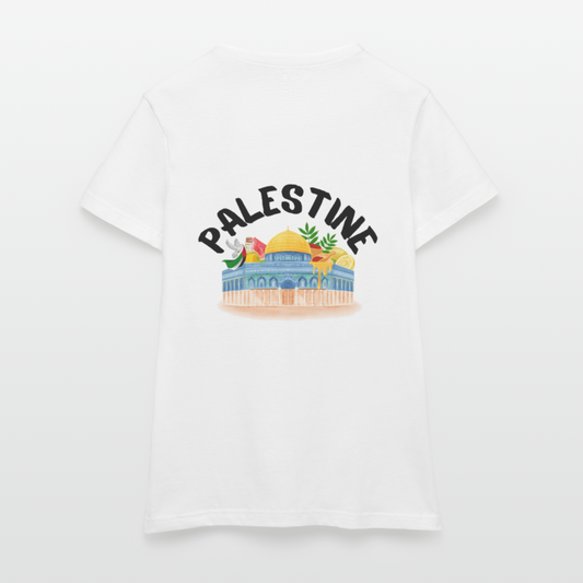 T-shirt Femme - PALESTINE - blanc