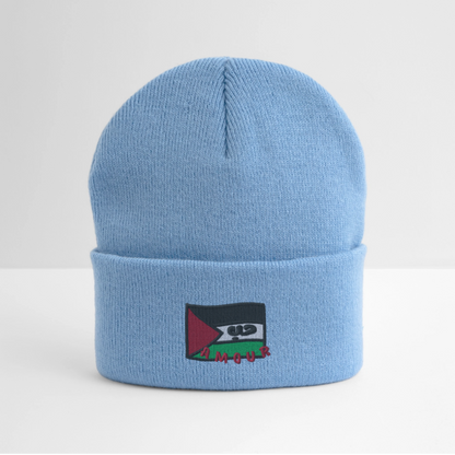 Bonnet - Amour (brodée) - bleu ciel