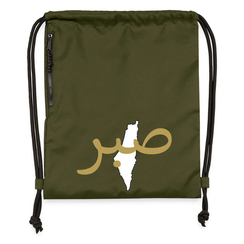 Sac à cordon en polyester recyclé - SABR - military green