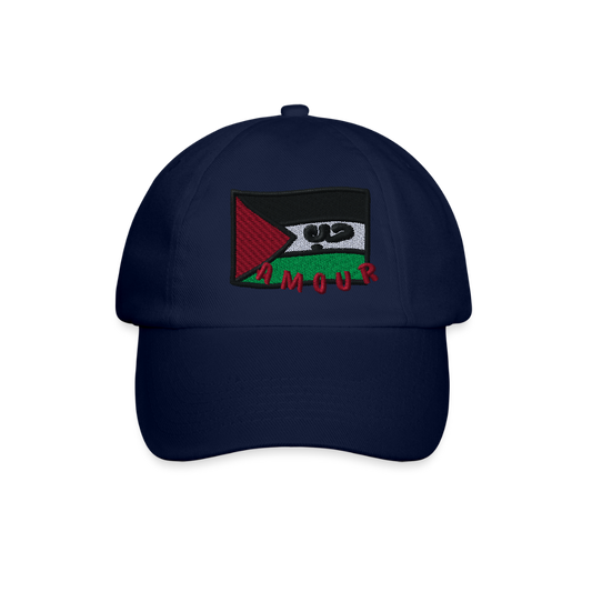 Casquette- Amour (brodée) - bleu/bleu