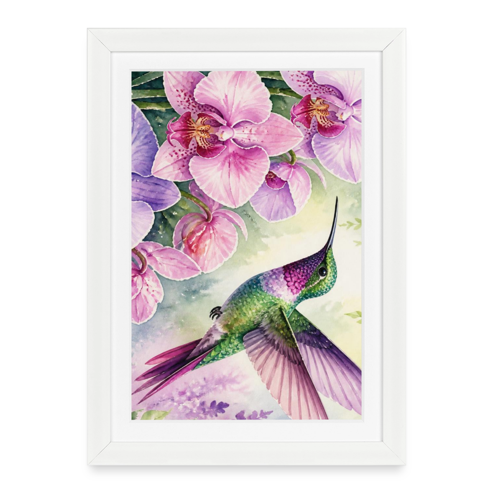 Affiche encadrée (27 × 37 cm) - blanc