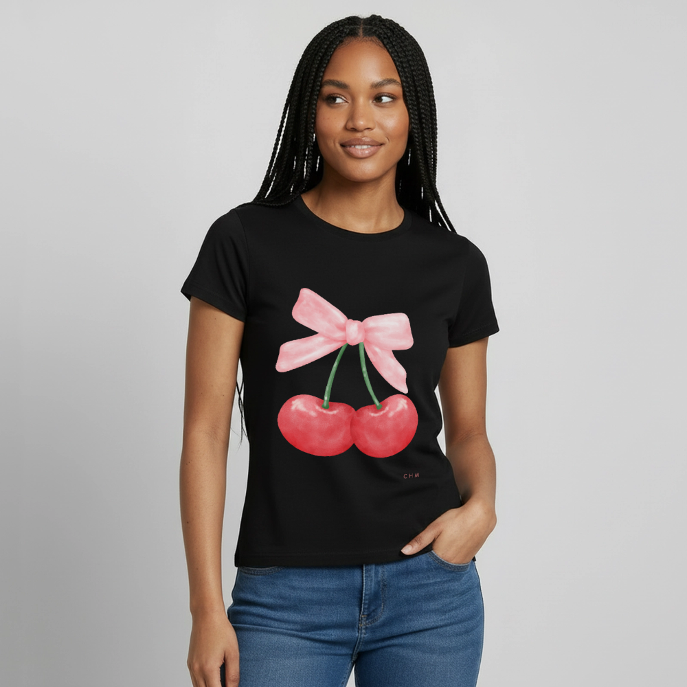 T-shirt - cherry dream - noir