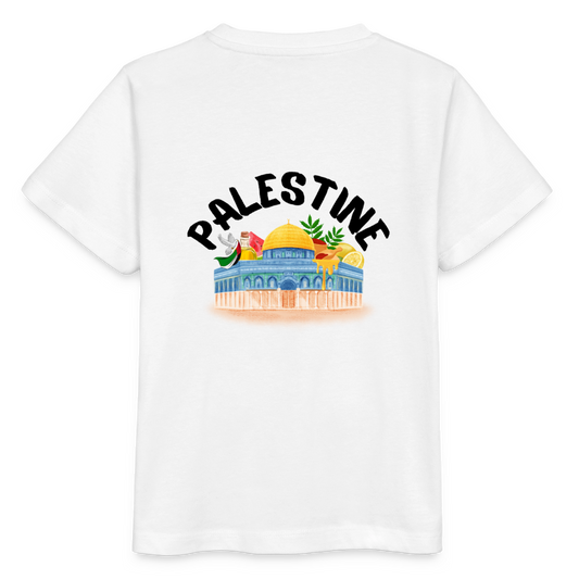 T-shirt bio Enfant - PALESTINE - blanc