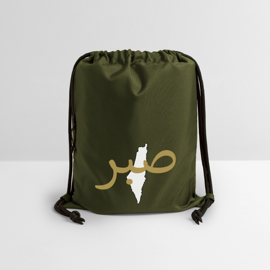 Sac à cordon en polyester recyclé - SABR - military green