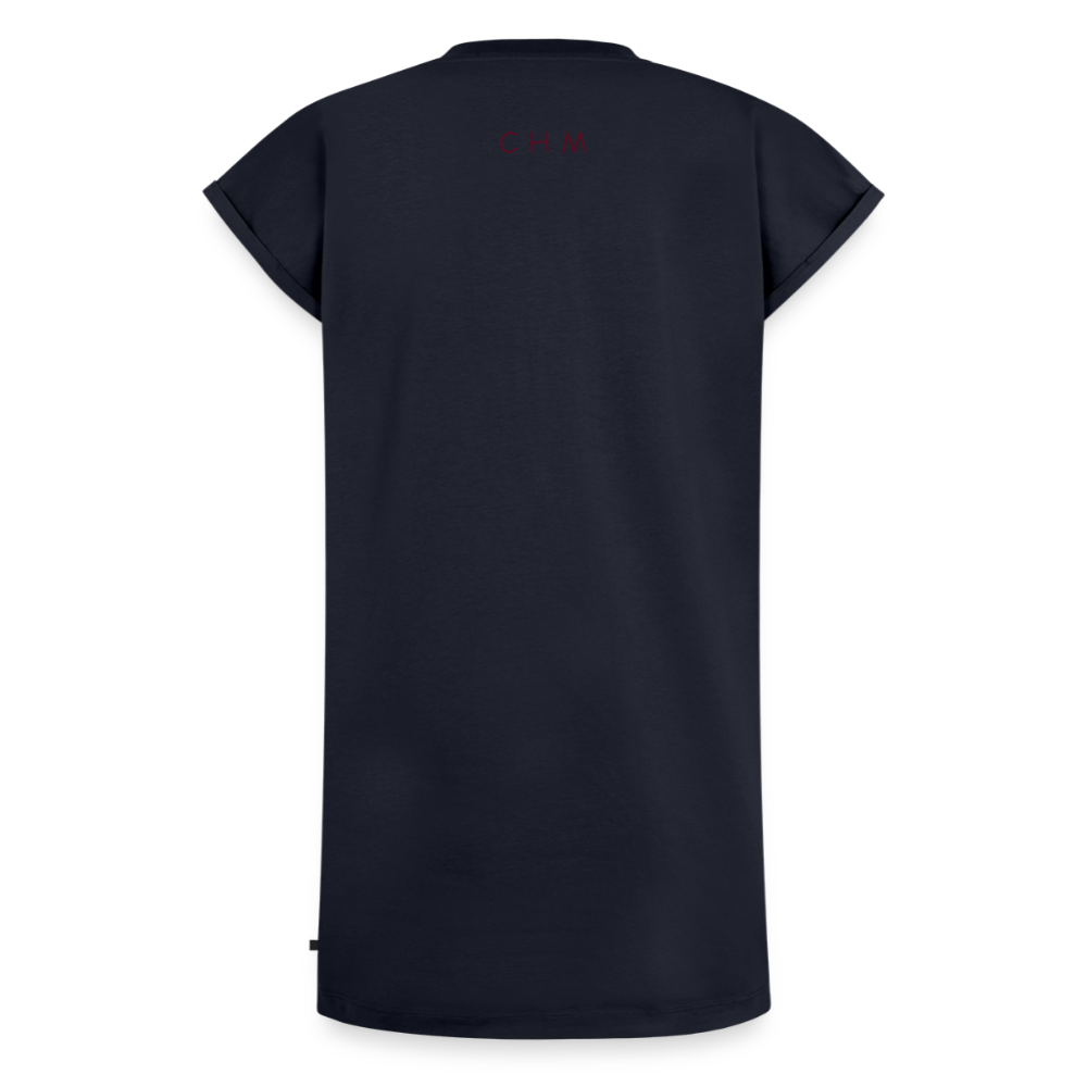 Robe T-shirt femme Premium en coton bio - bleu marine