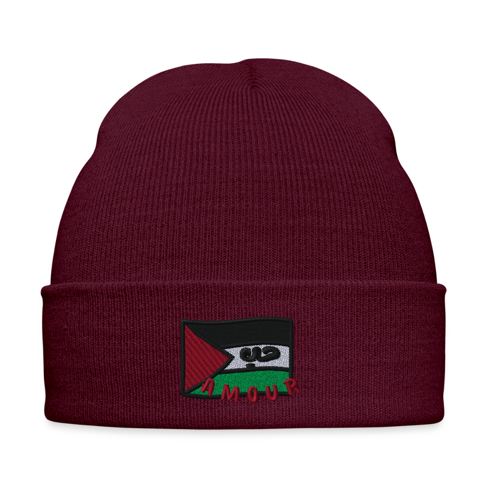 Bonnet - Amour (brodée) - bordeaux