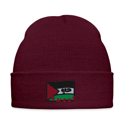 Bonnet - Amour (brodée) - bordeaux