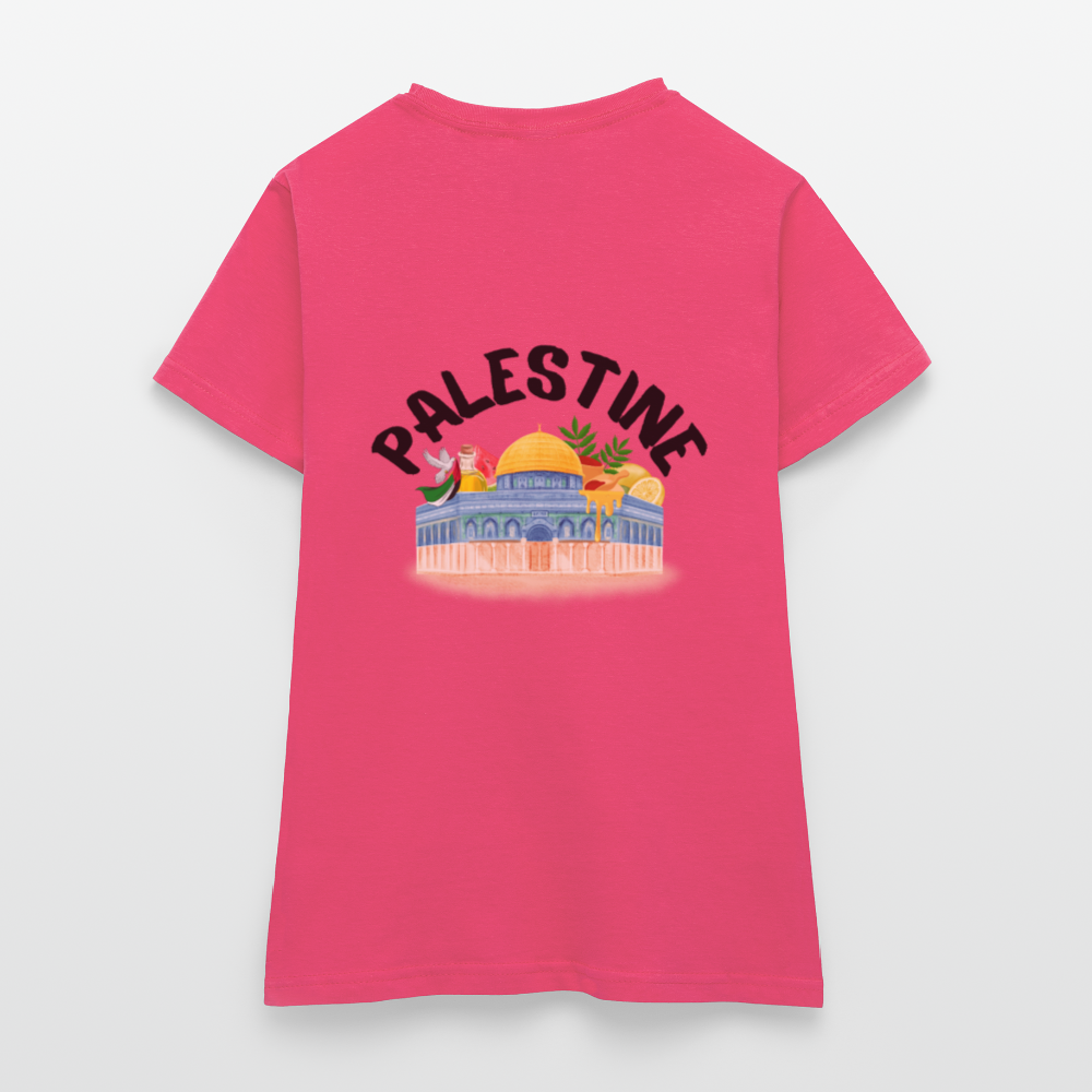 T-shirt Femme - PALESTINE - rose azalée
